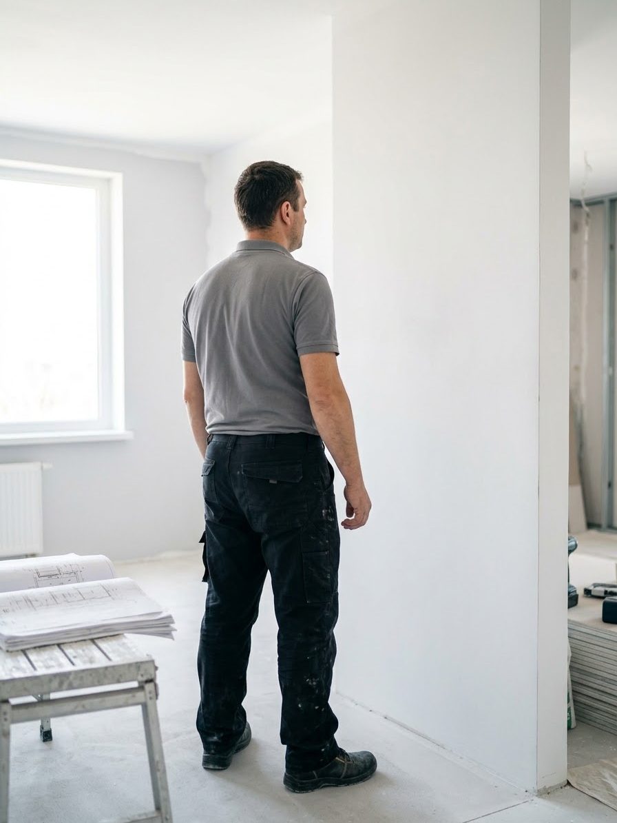 Handwerker von SYLA BAU im fertigen Raum